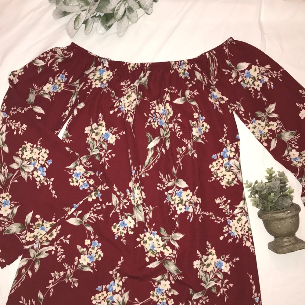 Floral Off-the-Shoulder Dress